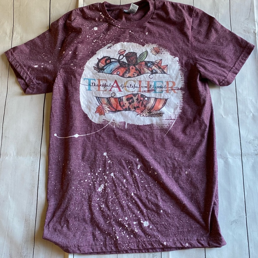 Super cute teacher pumpkin tee